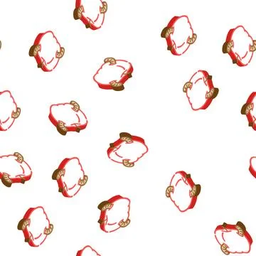 Apple worm isometric icon seamless pattern Stockillustratie
