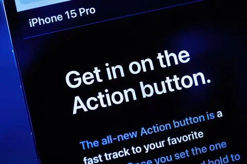 Apple.com Uses Blue Cast and Tilt-Shift to Spotlight iPhone 15 PRO Features Stock Photos