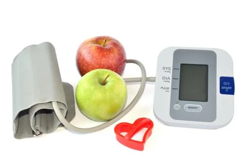 Apples and device Stock Photos