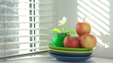 Apples and flowers Stock Footage 10785881