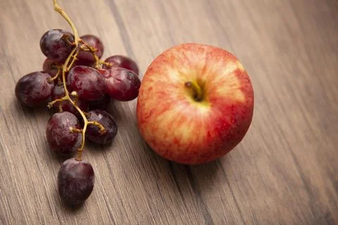 Apples and Grapes Stock Photos