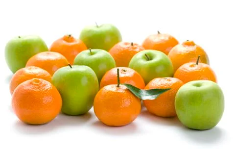 Apples and oranges Stock Photos