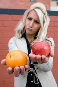 Apples and Oranges Stock Photos
