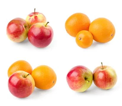 Apples and oranges Stock Photos