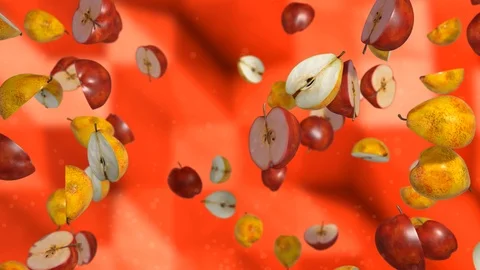 Apples and pears Stock Footage 95818297