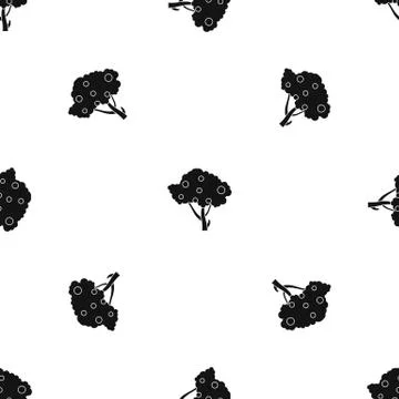 Apples on apple tree branches pattern seamless black Illustrazione stock