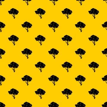 Apples on apple tree branches pattern vector Stock Illustration