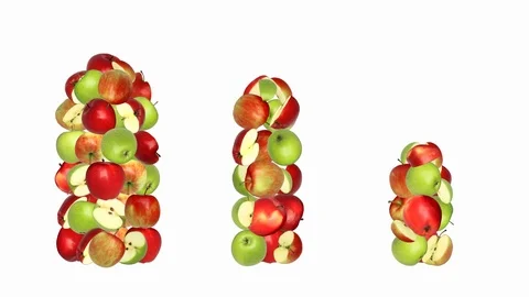 Apples are combined in Juice packaging. Stock Footage 73366855