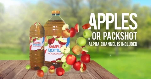 Apples are combined in various forms of packaging. Stock Footage 74815461