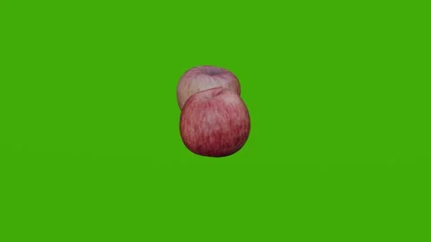 Apples are spinning on the green screen Stock Footage 279341960
