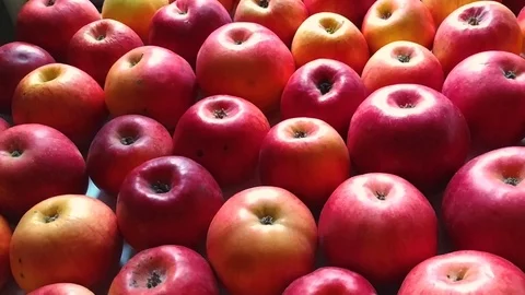 Apples background camera moving diagonally Stock Footage 116426696