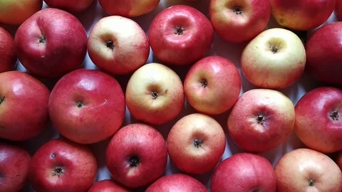 Apples background camera moving vertically Stock Footage 116427178
