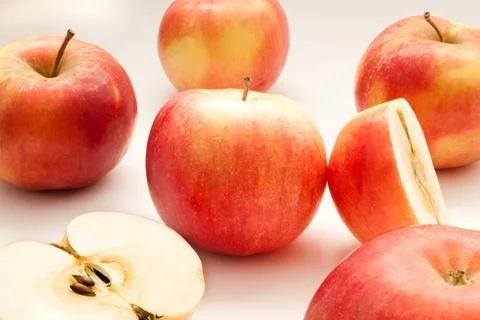 Apples background Stock Photos