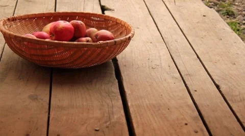 Apples in the basket Stock Footage 8509964