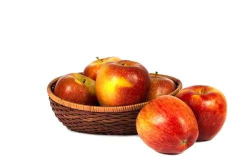 Apples in basket Stock Photos