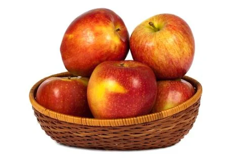 Apples in basket Stock Photos
