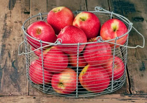 Apples in a basket Foto stock
