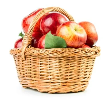 Apples in basket Stock Photos