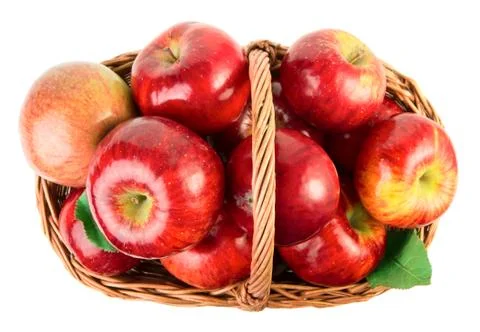 Apples in basket Stock Photos