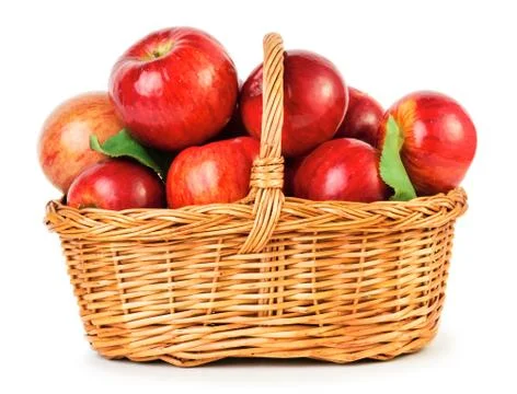Apples in basket Stock Photos