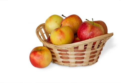 Apples in a basket Stock Photos