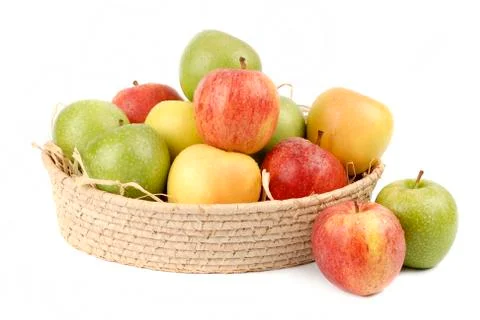 Apples in a basket Stock Photos