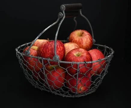 Apples in basket Stock Photos