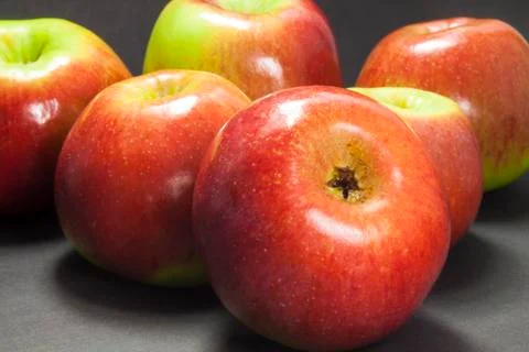 Apples on a black background Stock Photos