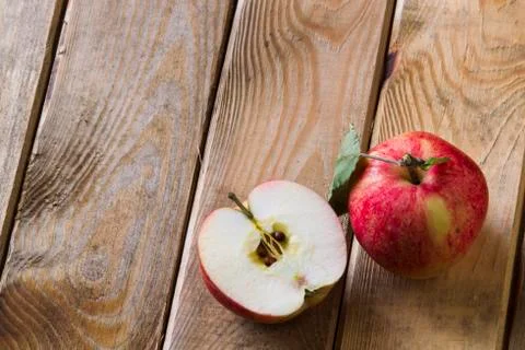 Apples on the board Stock Photos