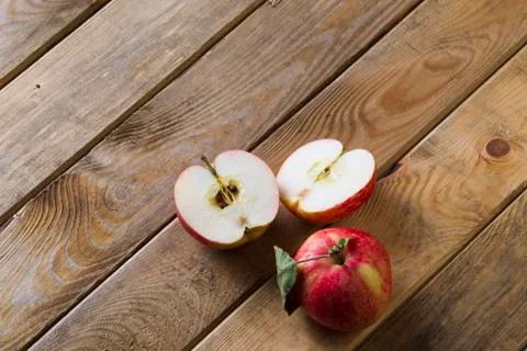 Apples on the board Stock Photos