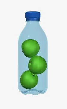 Apples in bottle Stock Illustration