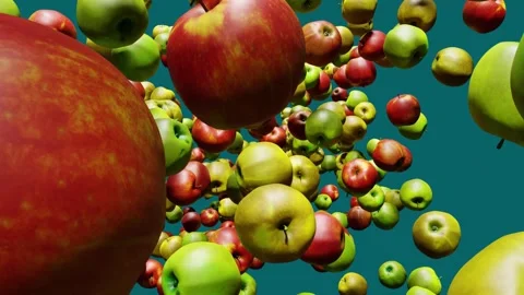 Apples in different colors falling 스톡 동영상 246782740