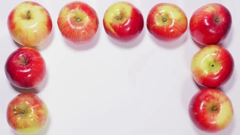 Apples form square Stock Footage 71224776