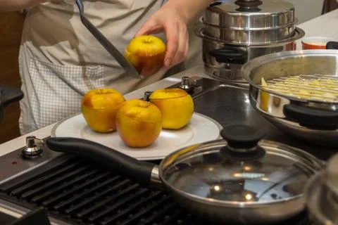 Apples as fruit desert Foto stock