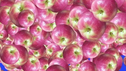 Apples fruits group falling loopable background Stock Footage 126922039