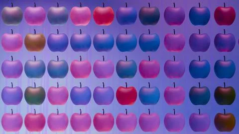 Apples in grid pattern.... Stock Photos