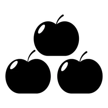 Apples icon , simple style Stock Illustration