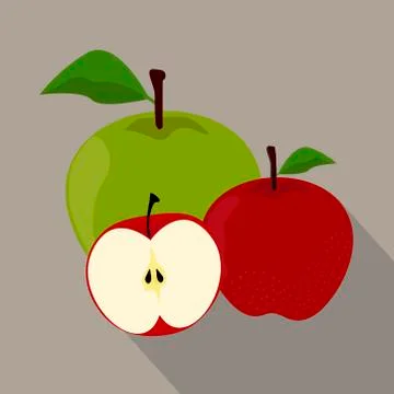 Apples isolated, Apples icon , vector illustration. Stock Illustration