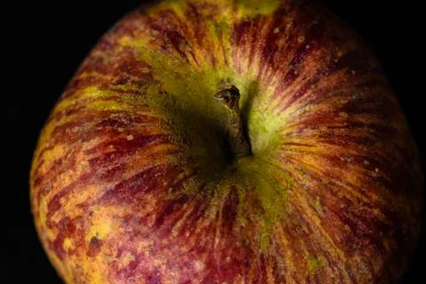 Apples on isolated black background Stock Photos
