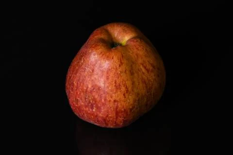 Apples on isolated black background Stock Photos