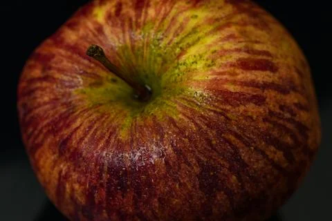 Apples on isolated black background Stock Photos