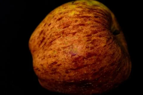 Apples on isolated black background Stock Photos