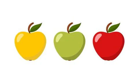 Apples, isolated flat vector illustration Stock Illustration