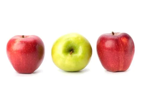 Apples isolated on white background Stock Photos