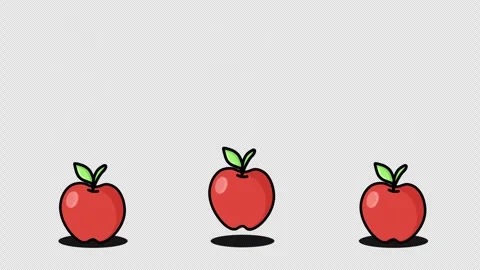 Apples Jumping On Alpha Channel Video stock 319500163
