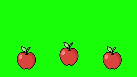 Apples Jumping On Green Screen Stock Footage 319499963