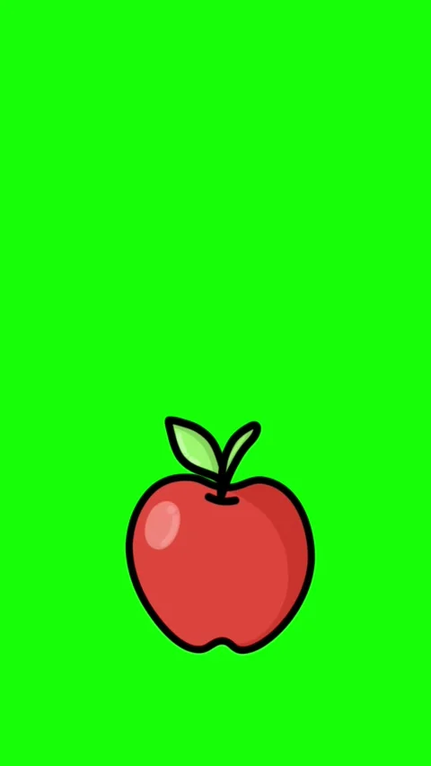 Apples Jumping Vertical Green Screen Stock Footage 319500380