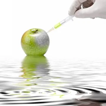 Apples in the lab. Stock Photos