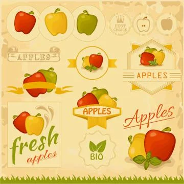 Apples logo set Stock Illustration