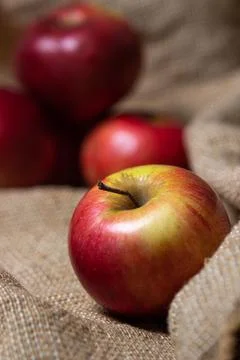 Apples with low depth of field. Red apples Stock Photos